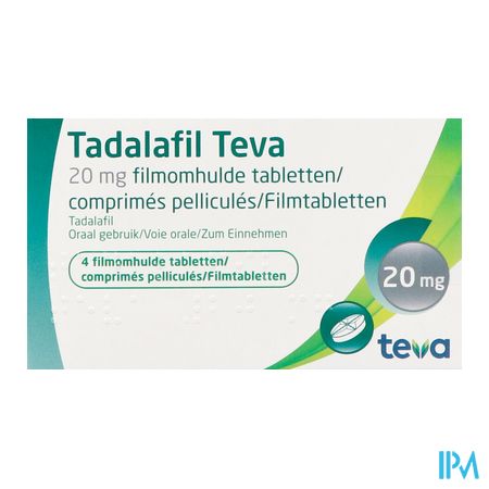 Tadalafil Teva Filmomh Tabl 4 X 20,0mg 2