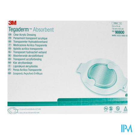 Tegaderm 3m Absorb.transp Oval 7,6x9,5cm 10 90800 1