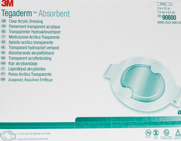 Tegaderm 3m Absorb.transp Oval 7,6x9,5cm 10 90800 1