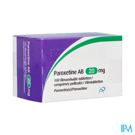 Paroxetine Ab 20mg Filmomh Tabl 100 X 20mg