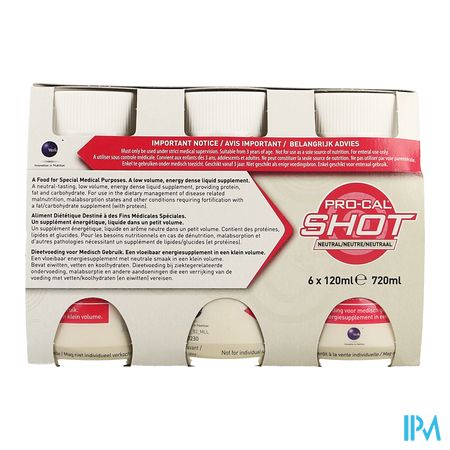 Pro-cal Shot Neutraal 6x120ml 2
