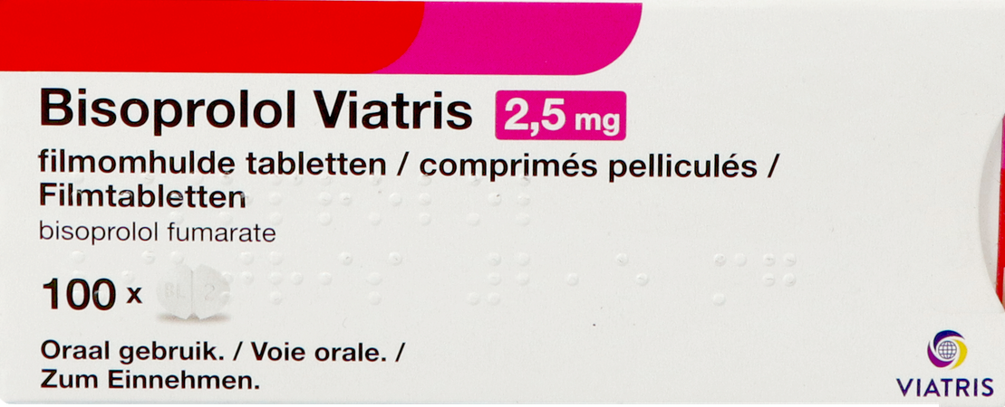 Bisoprolol Viatris 2,5mg Filmomh Tabl 100 2