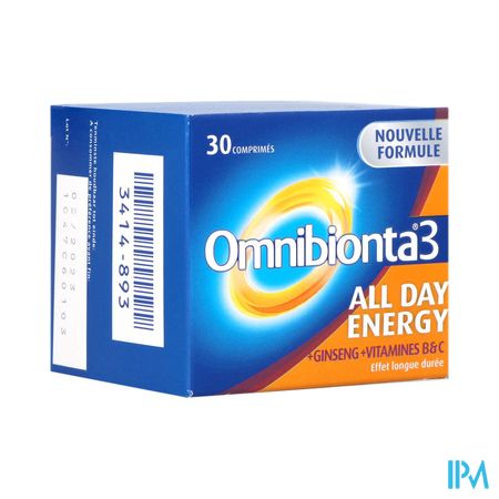 Omnibionta3 All Day Energy Multivitamines Energie (30 comprimés)