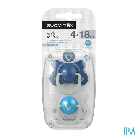 Suavinex Basic Speen Silic.phys.4-18m N&d Whale Bl 1