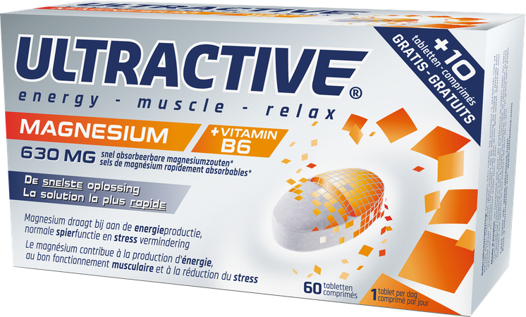Ultractive Magnesium 630mg Comp 60 4