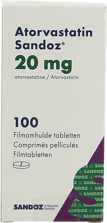 Atorvastatin 20mg Sandoz Filmomh Tabl 100 Fl Hdpe 2