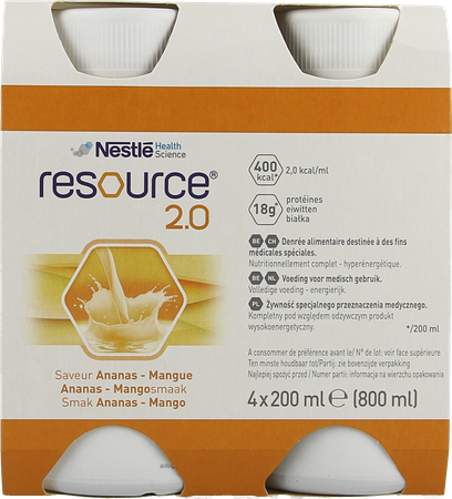 Resource 2.0 Ananas-mango 4x200ml 12314415 2