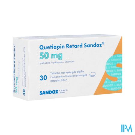 Quetiapin Retard Sandoz 50mg Verl.afg. Comp 30