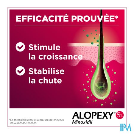 Alopexy 50mg/ml Sol Application Cutanee Fl 3x60ml 5
