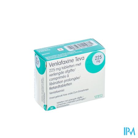 Venlafaxine Teva Comp Verlengde Afgifte 30x225mg