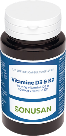 Vitamine D3 & K2 Softcaps 120 Bonusan 3