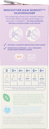 Mam Zuigfles Easy Start A/colic Matt Lila 260ml 6
