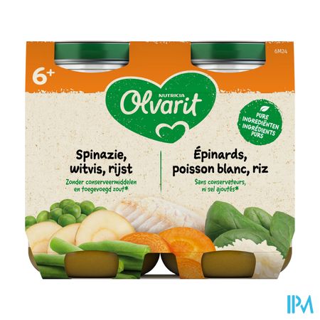 Olvarit Epinards Poisson Blanc Riz 2x200g 6m03 2