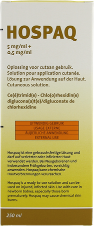 Hospaq 5mg/ml + 0,5mg/ml Opl Cutaan 1x250ml 1