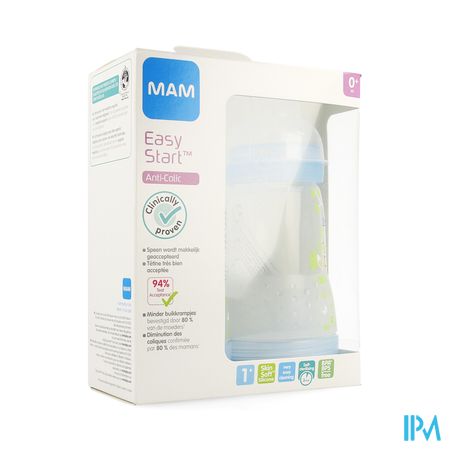 Mam Zuigfles Easy Start A/colic 260ml Jongen 2pack