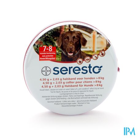 Seresto 4,50g+2,03g Halsband Hond 70cm >8kg