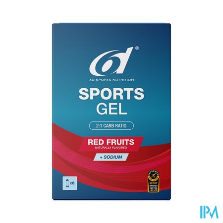 6d Sports Gel Red Fruits 6x45ml