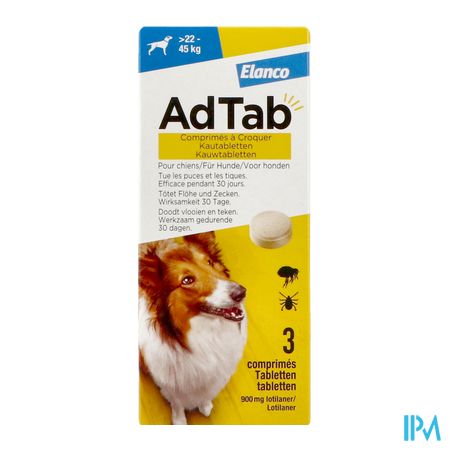 Adtab 900mg Hond >22kg-45kg Kauwtabl 3 1