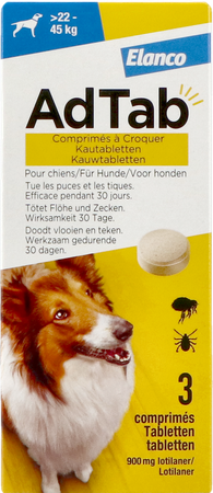 Adtab 900mg Hond >22kg-45kg Kauwtabl 3 1
