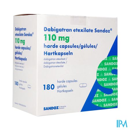 Dabigatran Etexilaat Sandoz 110mg Harde Caps 180