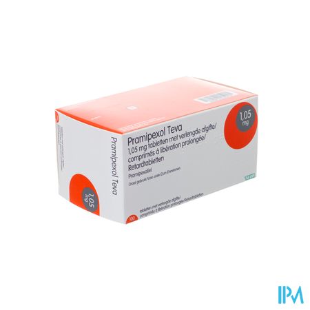 Pramipexol Teva 1,05mg Verlengde Afgifte Comp 100