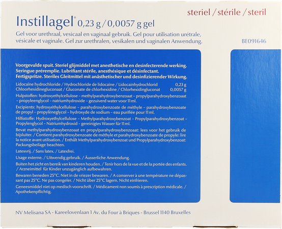 Instillagel Melisana 10 X 11ml 5