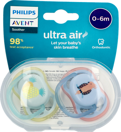 Philips Avent Fopspeen +0m Air Ananas 1