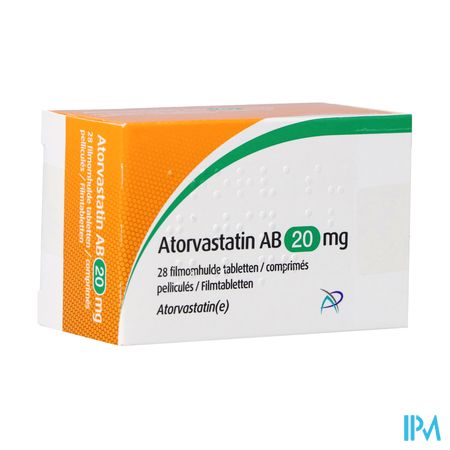 Atorvastatin Ab 20mg Comp Pell 28 Pvc/pe/pvdc/alu