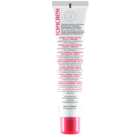 Topicrem Hydra+ Cr Teintee Eclat Medium 40ml Nf 3