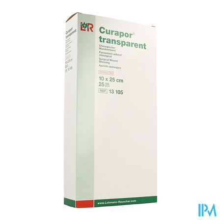Curapor Transparant Steriel 10cmx25cm 25 13105 4