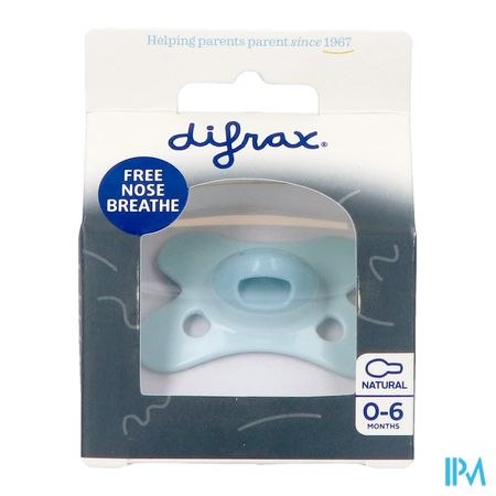 Difrax Fopspeen Natural 0-6m Special Edit. Blue 1