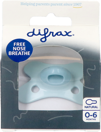 Difrax Fopspeen Natural 0-6m Special Edit. Blue 1