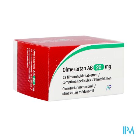 Olmesartan Ab 20mg Filmomh Tabl 98