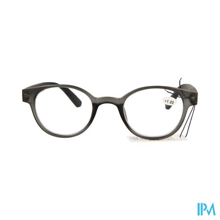 Pharmaglasses Leesbril Round +1.00 Grey/black
