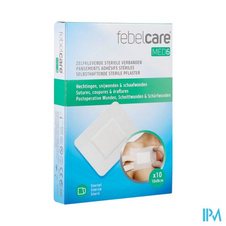 Febelcare Med6 Pansem. Adhesifs Steril.10x8cm 10pc