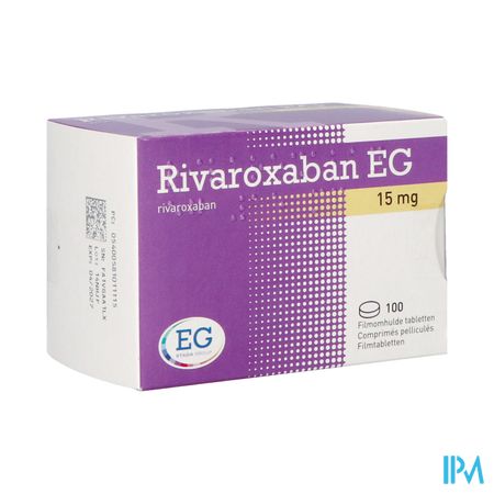 Rivaroxaban EG 15Mg Filmomh Tabl 100