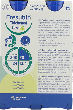 Fresubin Thickened Level 3 Drink Vanille 4x200ml 3