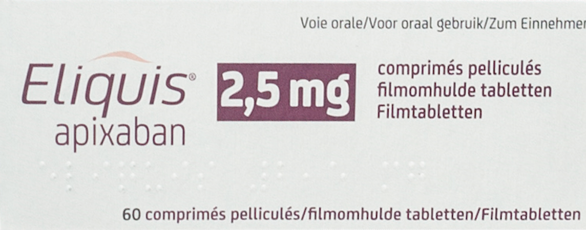 Eliquis 2,5mg Filmomh Tabl 60 X 2,5mg 1