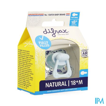 Difrax Sucette Natural 18m+ Boy 2