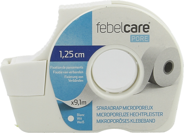 Febelcare Pore Micropor.hechtpleister 12,5mmx9,14m 1
