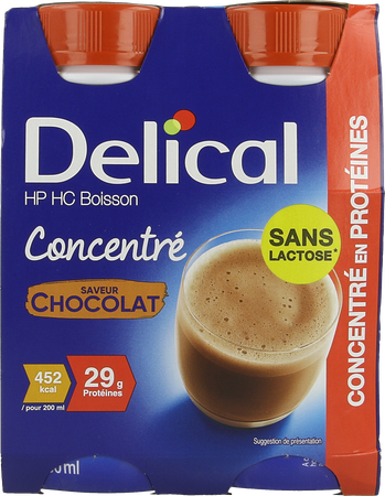Delical Geconcentr. Chocolade 4x200ml