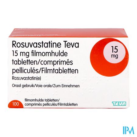 Rosuvastatine Teva 15mg Filmomh Tabl 100 4