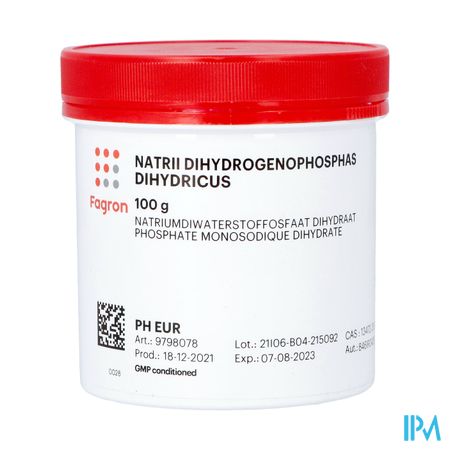 Natriumdiwaterstoffosf Dihyd 100g Fag