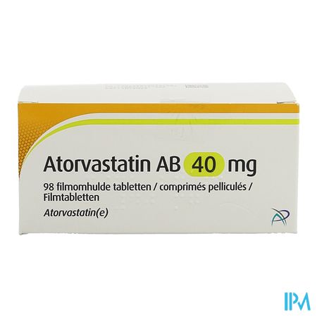 Atorvastatin Ab 40mg Film.tabl 98 Pvc/pe/pvdc/alu 1