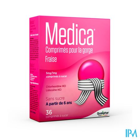 Medica Comprimes Gorge Fraise Comp A Sucer 36