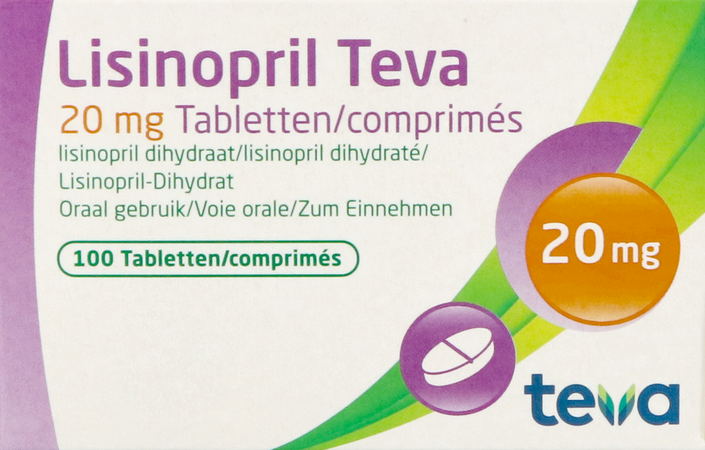 Lisinopril Teva Tabl 100 X 20mg 3