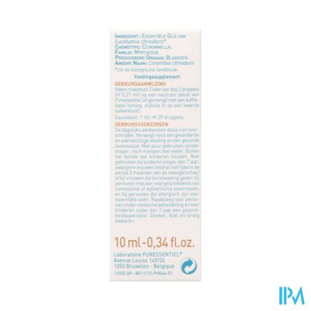 Puressentiel He Eucalyptus Citron Bio 10ml 1