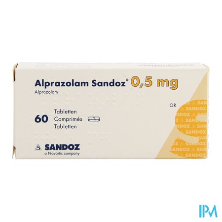 Alprazolam Sandoz 0,50mg Comp 60 X 0,50mg 3