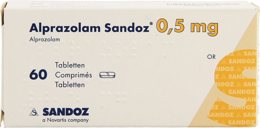 Alprazolam Sandoz 0,50mg Comp 60 X 0,50mg 3