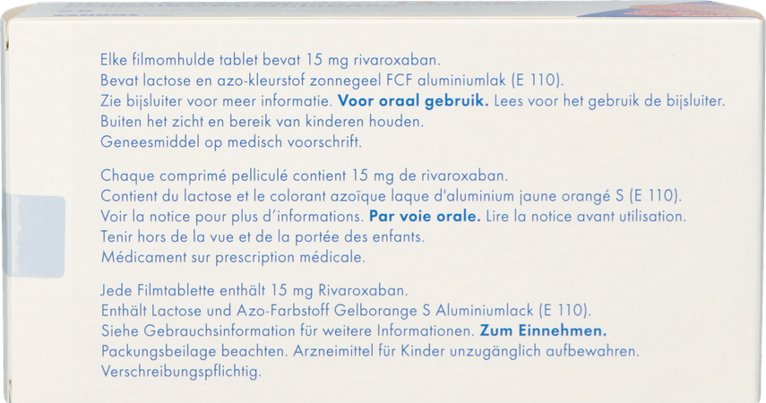 Rivaroxaban Sandoz 15mg Filmomh Tabl 98 3
